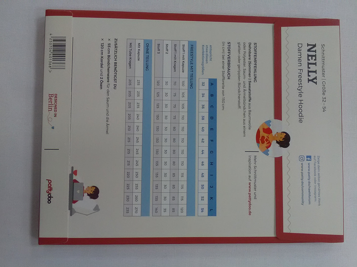 Pattydoo schnittmuster Nelly Hoodie