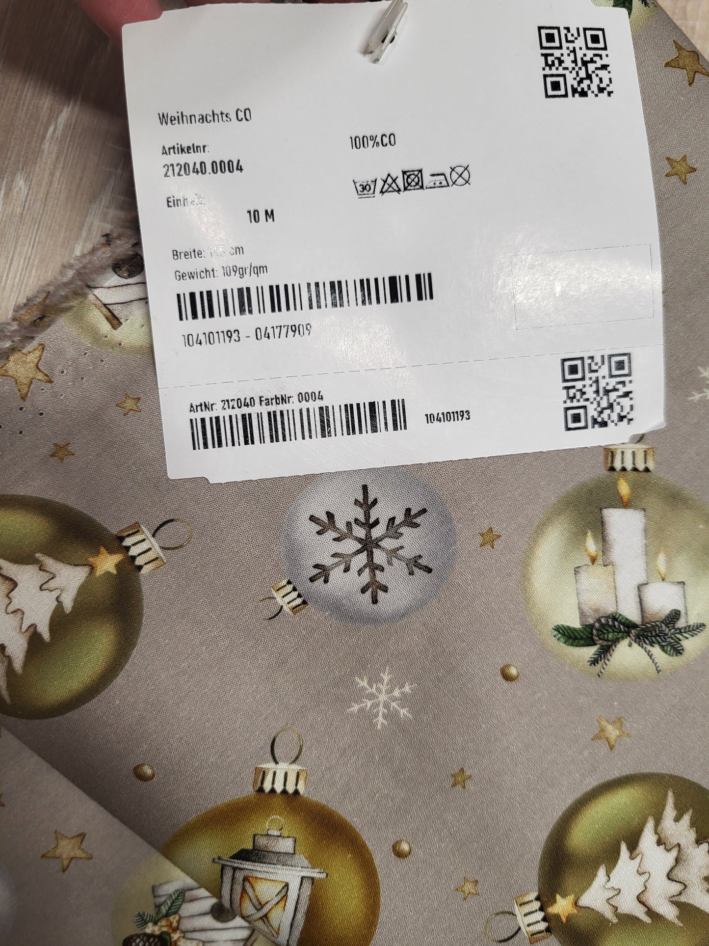 Baumwolle-Stoff/Weihnachtskugeln