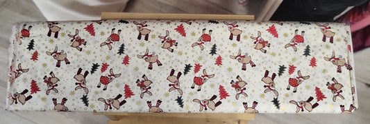 Baumwolle-Stoff-Rudolf/Rentiere