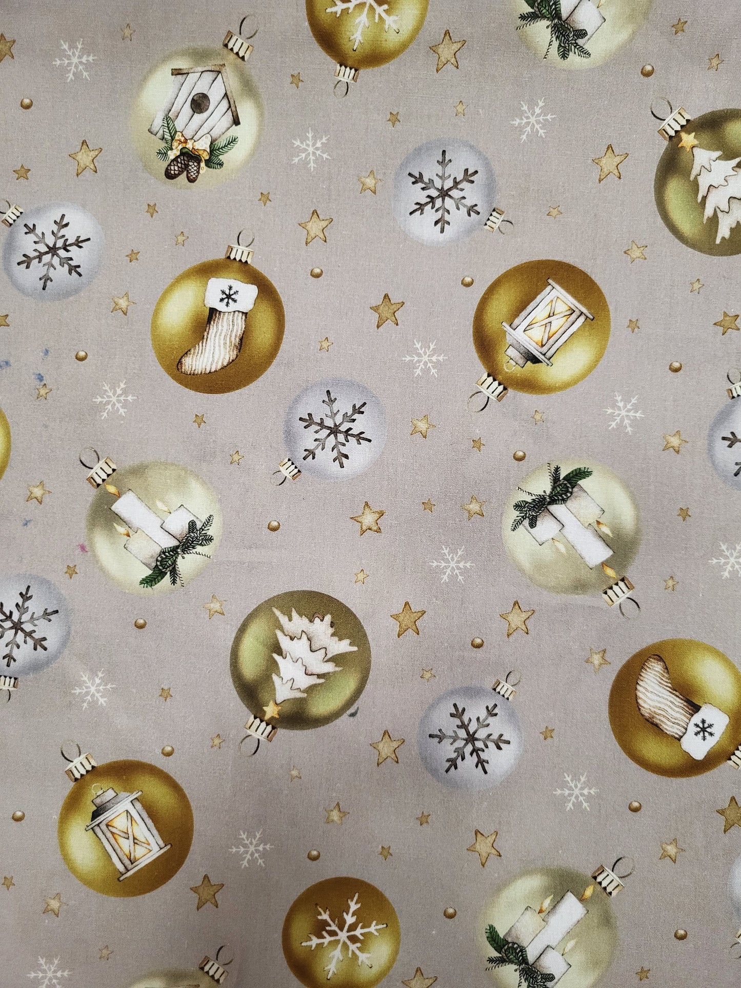 Baumwolle-Stoff/Weihnachtskugeln