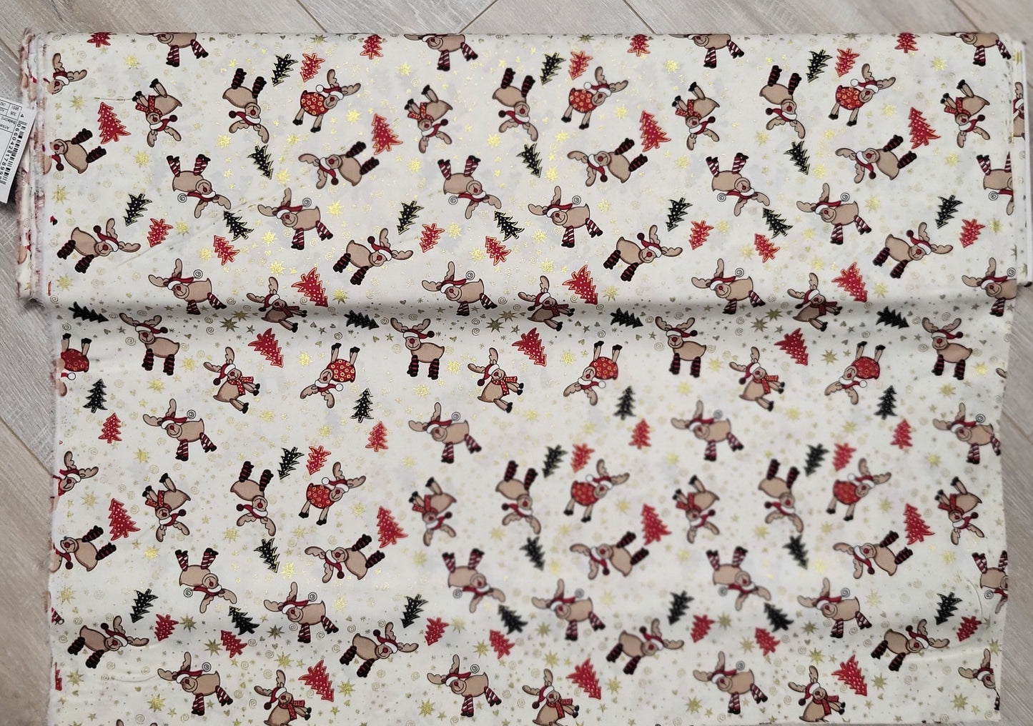 Baumwolle-Stoff-Rudolf/Rentiere
