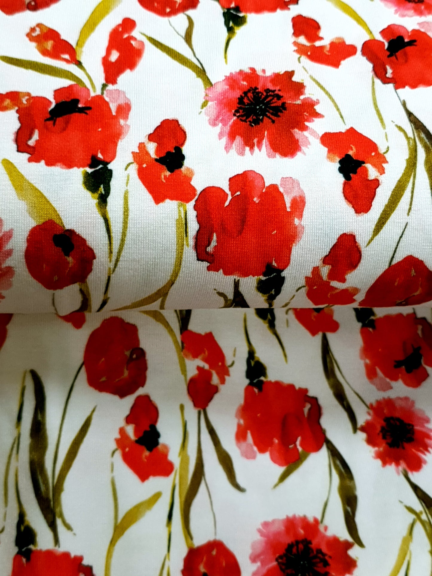 Jersey mit Mohnblumen