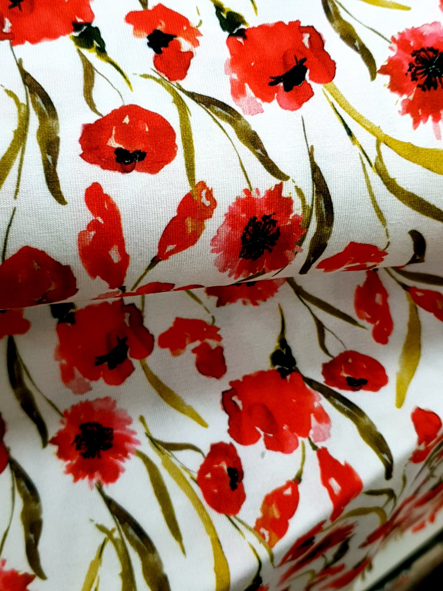 Jersey mit Mohnblumen