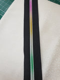 endlosreißverschluss regenbogen farbe, 6mm  raupe