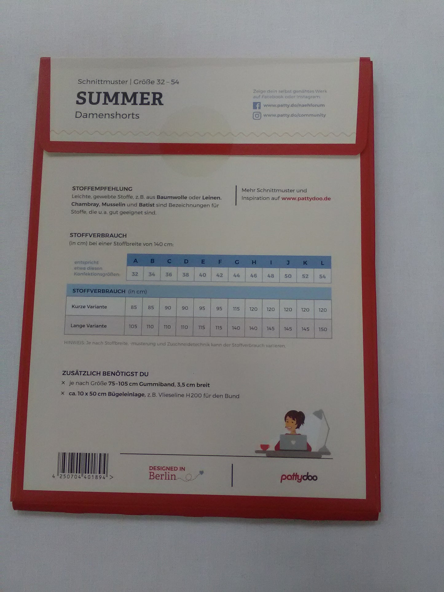 Pattydoo Schnittmuster Summer Short